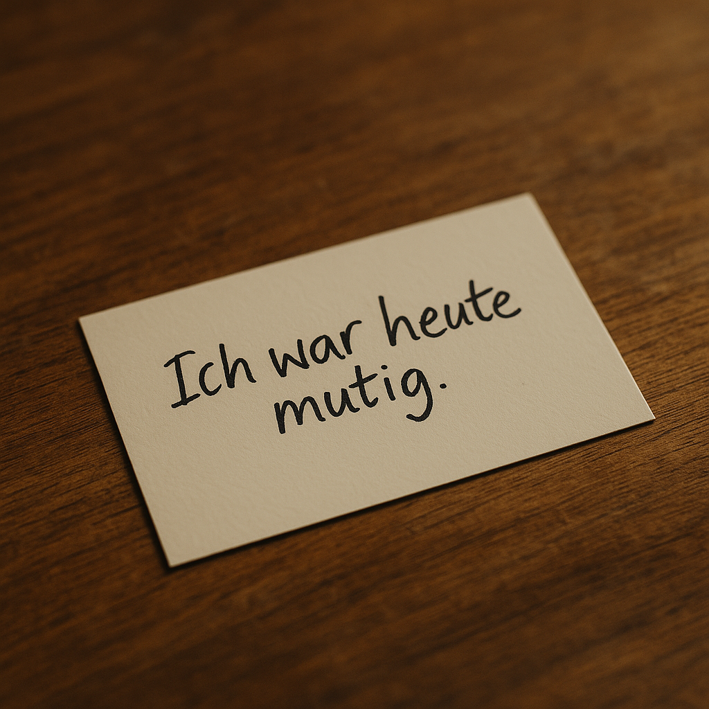 Ich war heute mutig